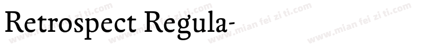 Retrospect Regula字体转换